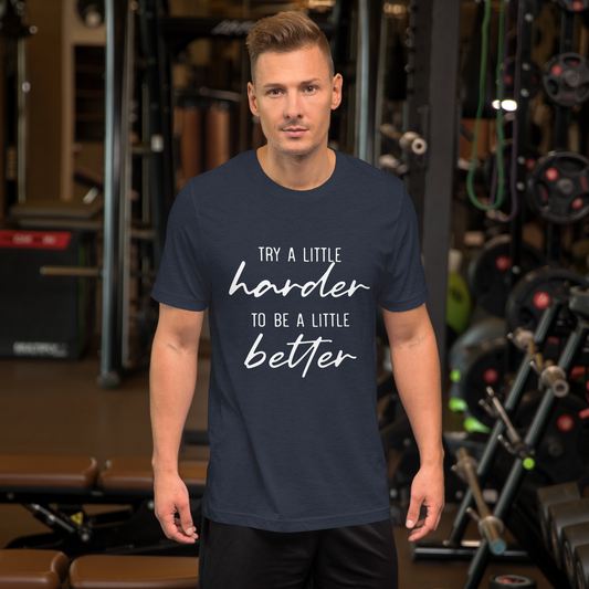 Men's Navy Blue Motivational - Graphic Printed T-Shirt